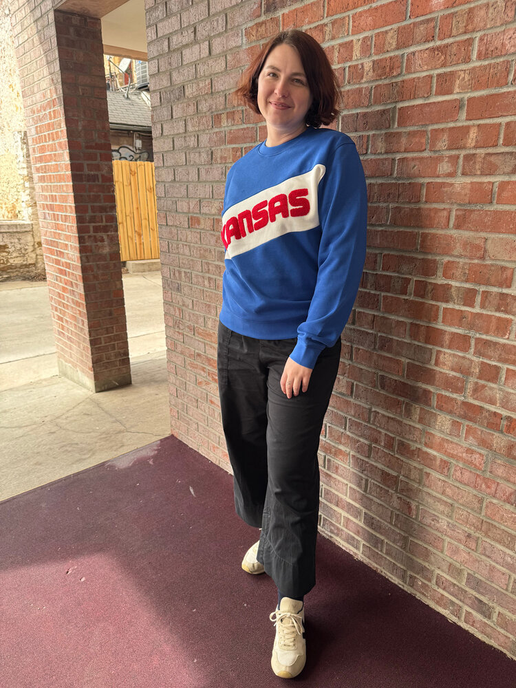 Kansas Banner Elle Crewneck