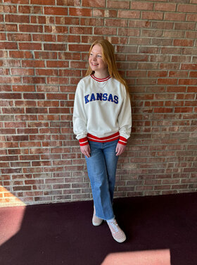 Stripe Slv Kansas Crewneck Sweater