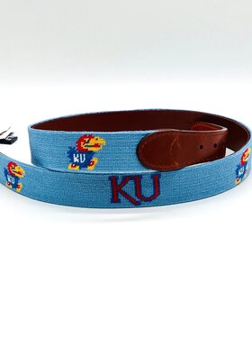 Smathers & Branson Jayhawk & KU Logo Belt