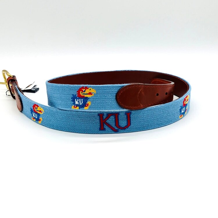 Smathers & Branson Jayhawk & KU Logo Belt