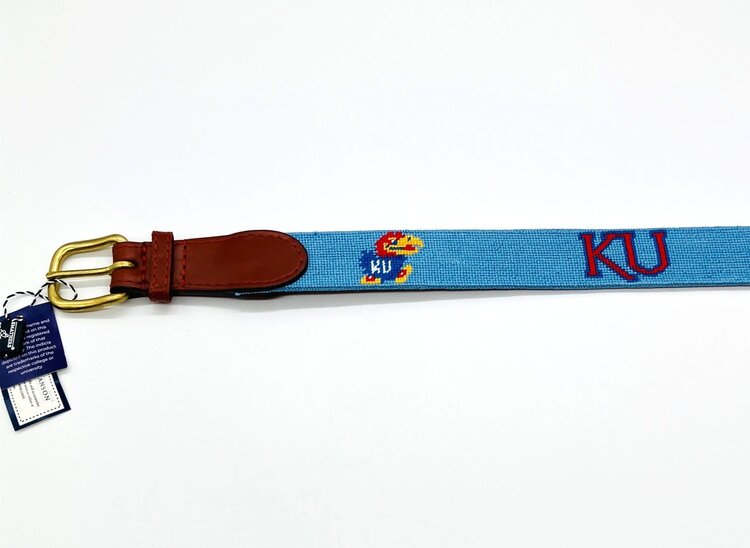 Smathers & Branson Jayhawk & KU Logo Belt