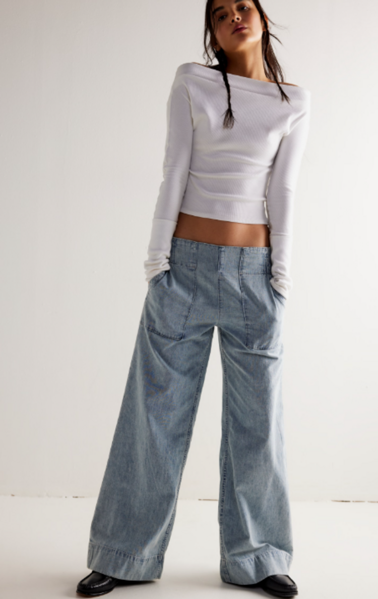 We The Free Breezy Denim Pull-On Pant