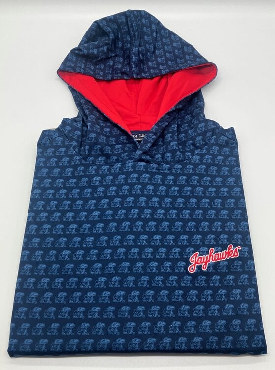 Sayers KU Logo Check 1/4 Zip - Weavers Lawrence