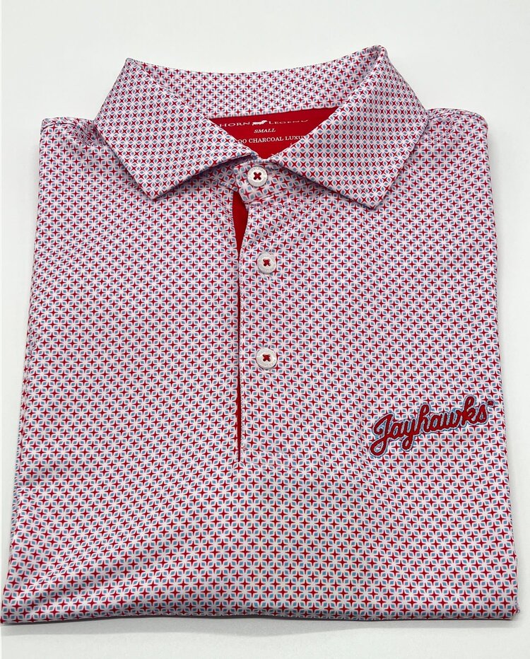 Horn Legend KU Jayhawk Stars Polo