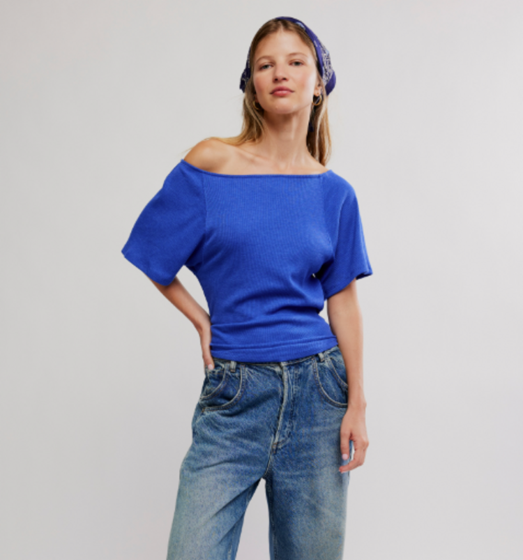 Free People Lucy Off the Shoulder Tee