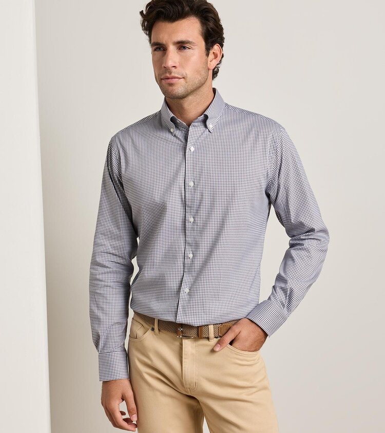 Peter Millar Gregory Crown Lite Cotton-Stretch Sport Shirt Sawgrass