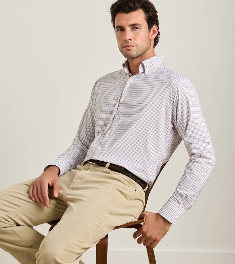 Peter Millar Axel Performance Twill Sport Shirt Sawgrass