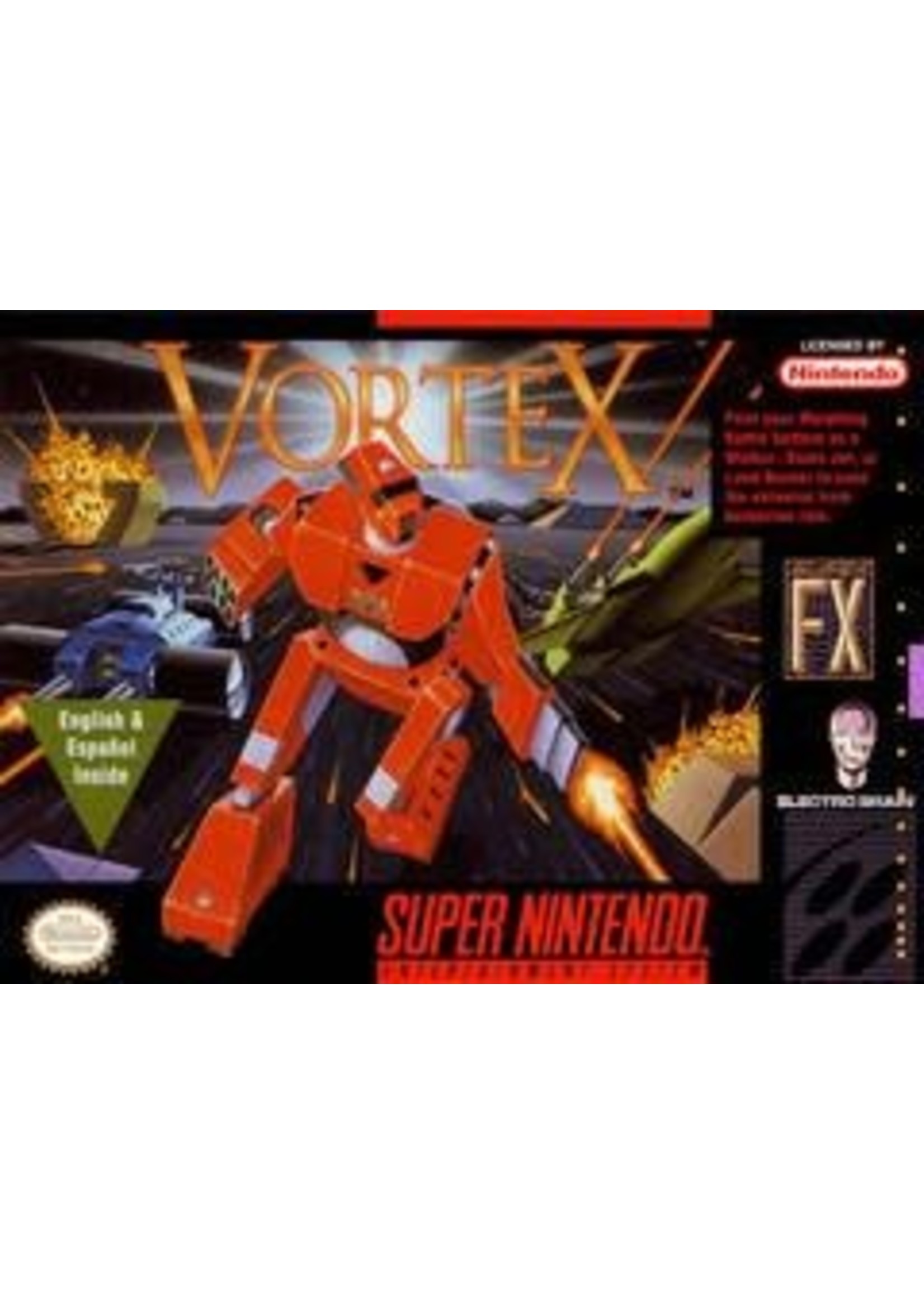 Vortex Super Nintendo CART ONLY
