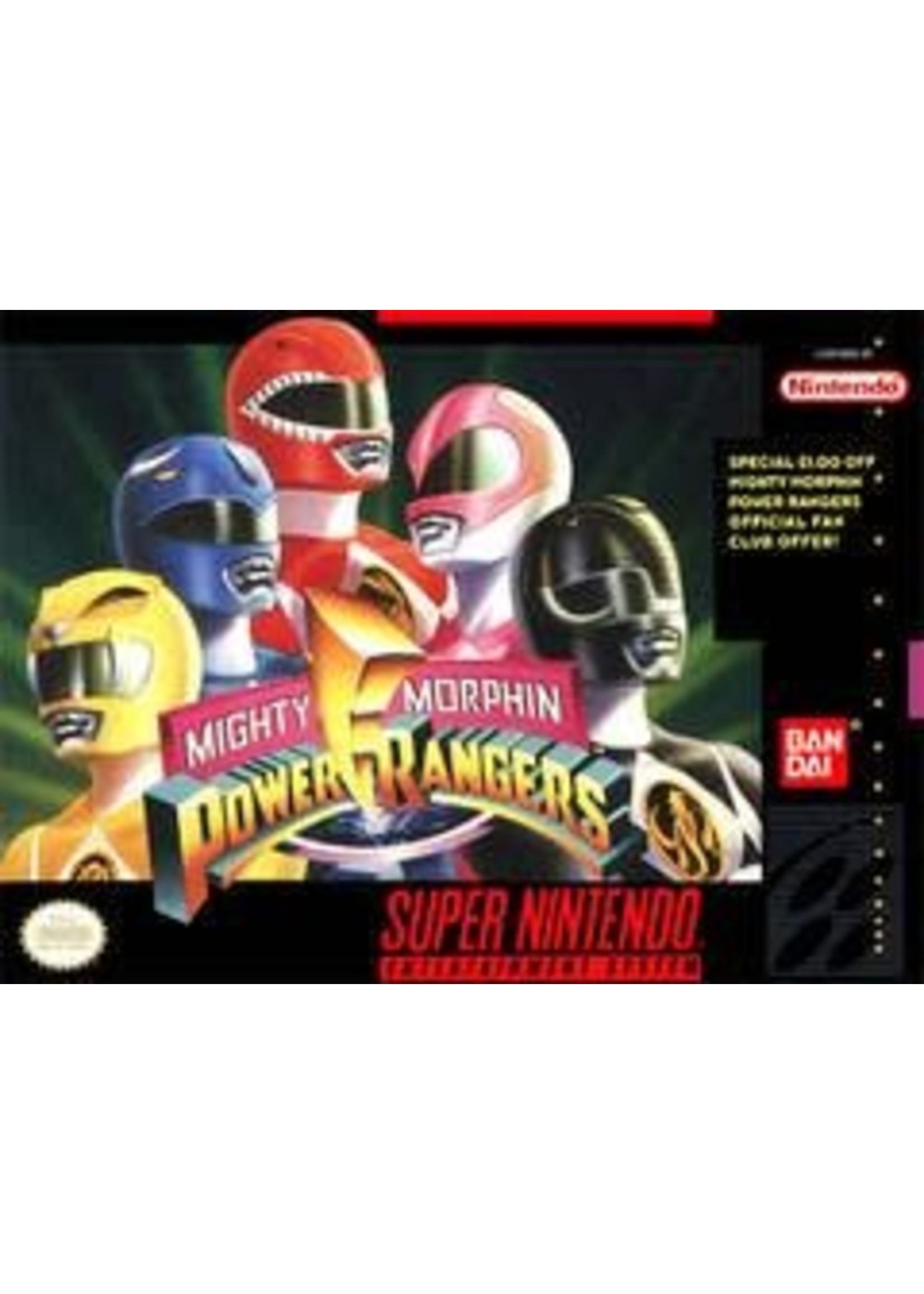 Mighty Morphin Power Rangers Super Nintendo CART ONLY