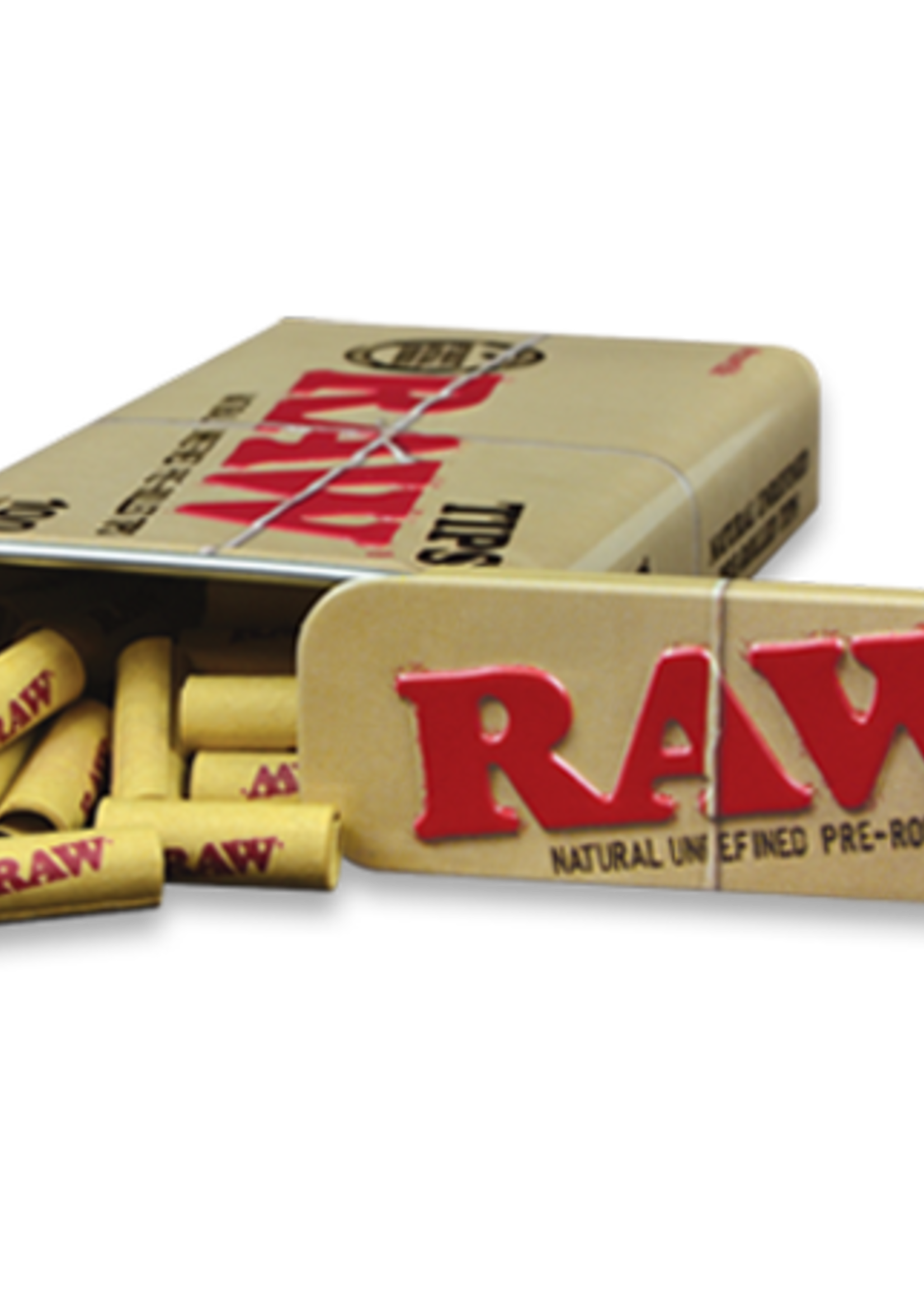RAW Raw Pre Rolled Tips Tin 100qty