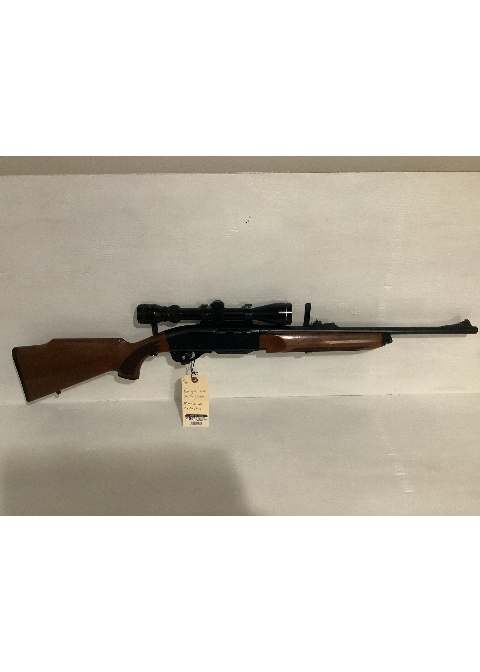 Remington 7400 30-06 18.5" barrel  / tasco 3x9x40 and 2 extra magazines-38 rounds