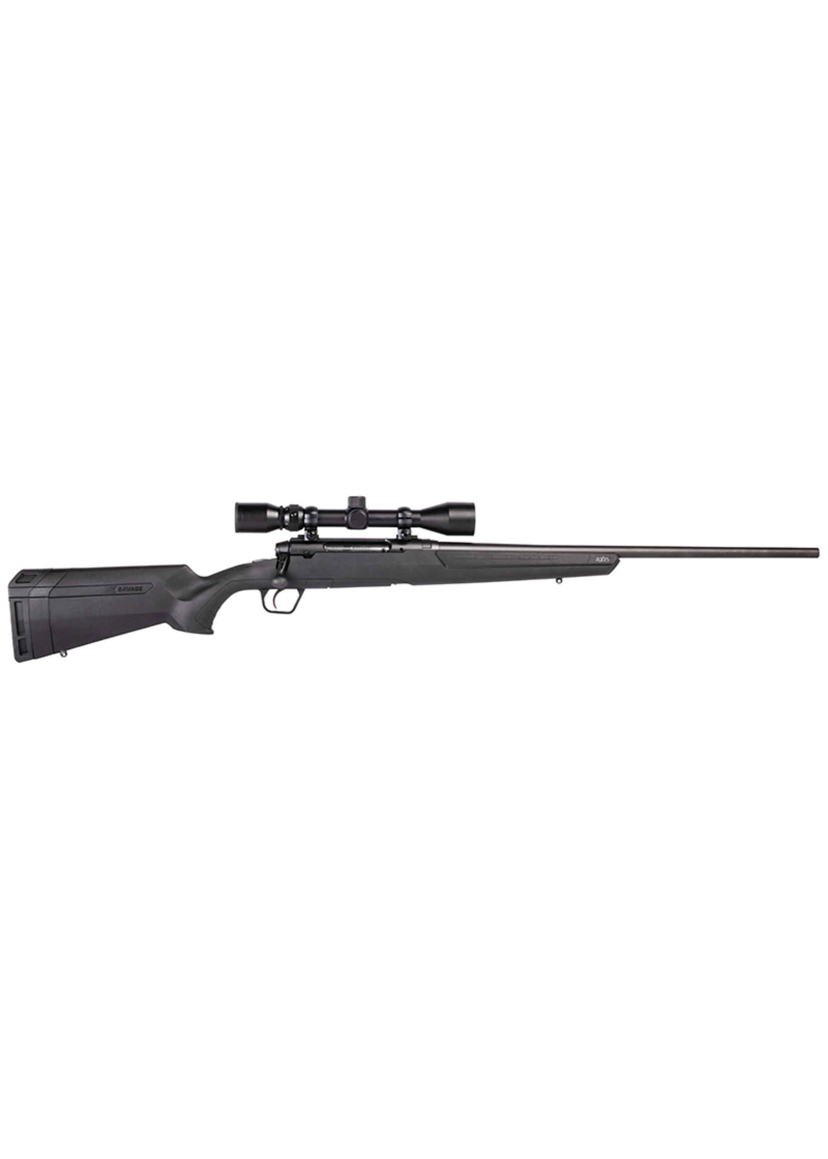 SAVAGE SAVAGE AXIS XP BOLT-ACTION 243WIN WITH WEAVER SCOPE 22" MATTE BLUED BARREL BLACK SYNTHETIC STOCK  #57258