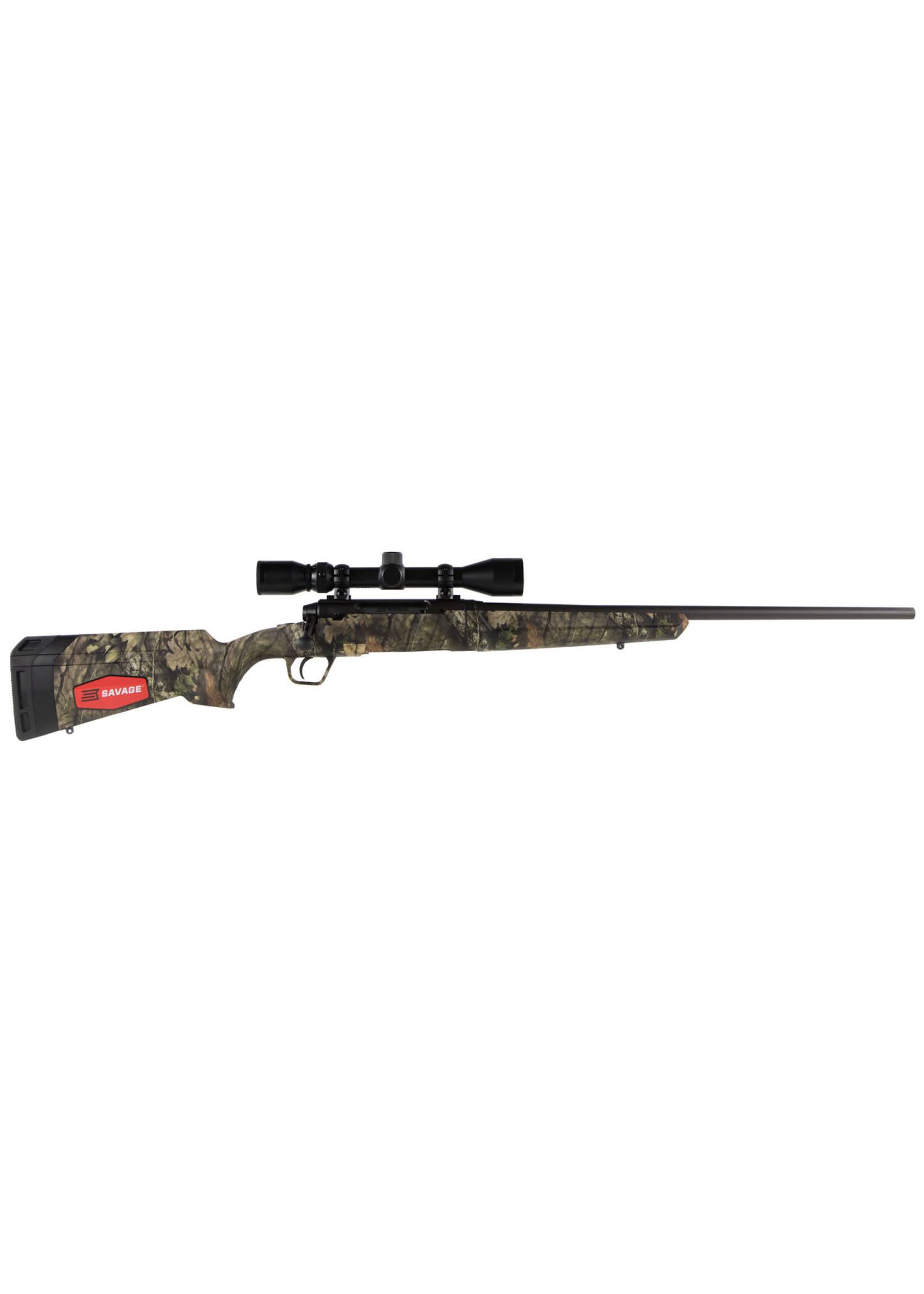 SAVAGE SAVAGE AXIS XP BOLT-ACTION 22-250 REM WITH WEAVER SCOPE 22" MATTE BLUED BARREL CAMO SYNTHETIC STOCK  #57275