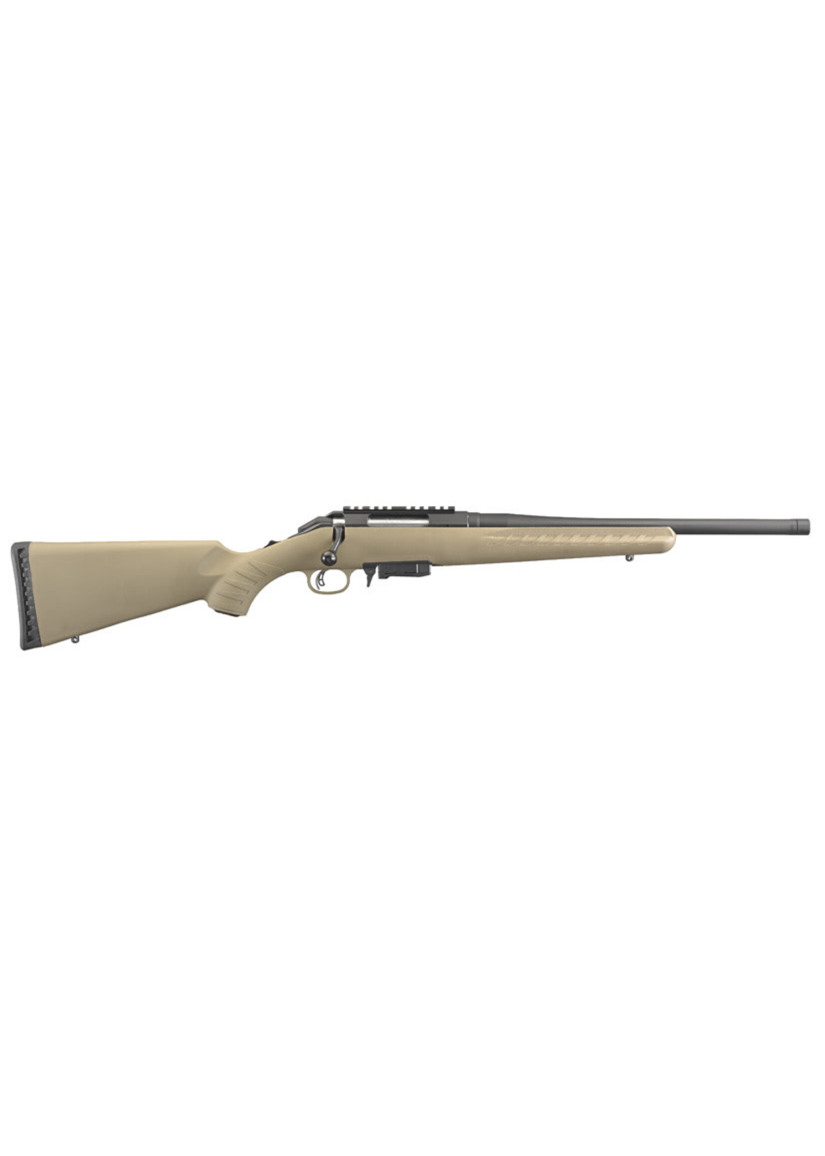 Ruger RUGER AMERICAN RANCH RIFLE BOLT-ACTION 7.62X39 SYNTHETIC FDE STOCK 16" BLUED BARREL #16976