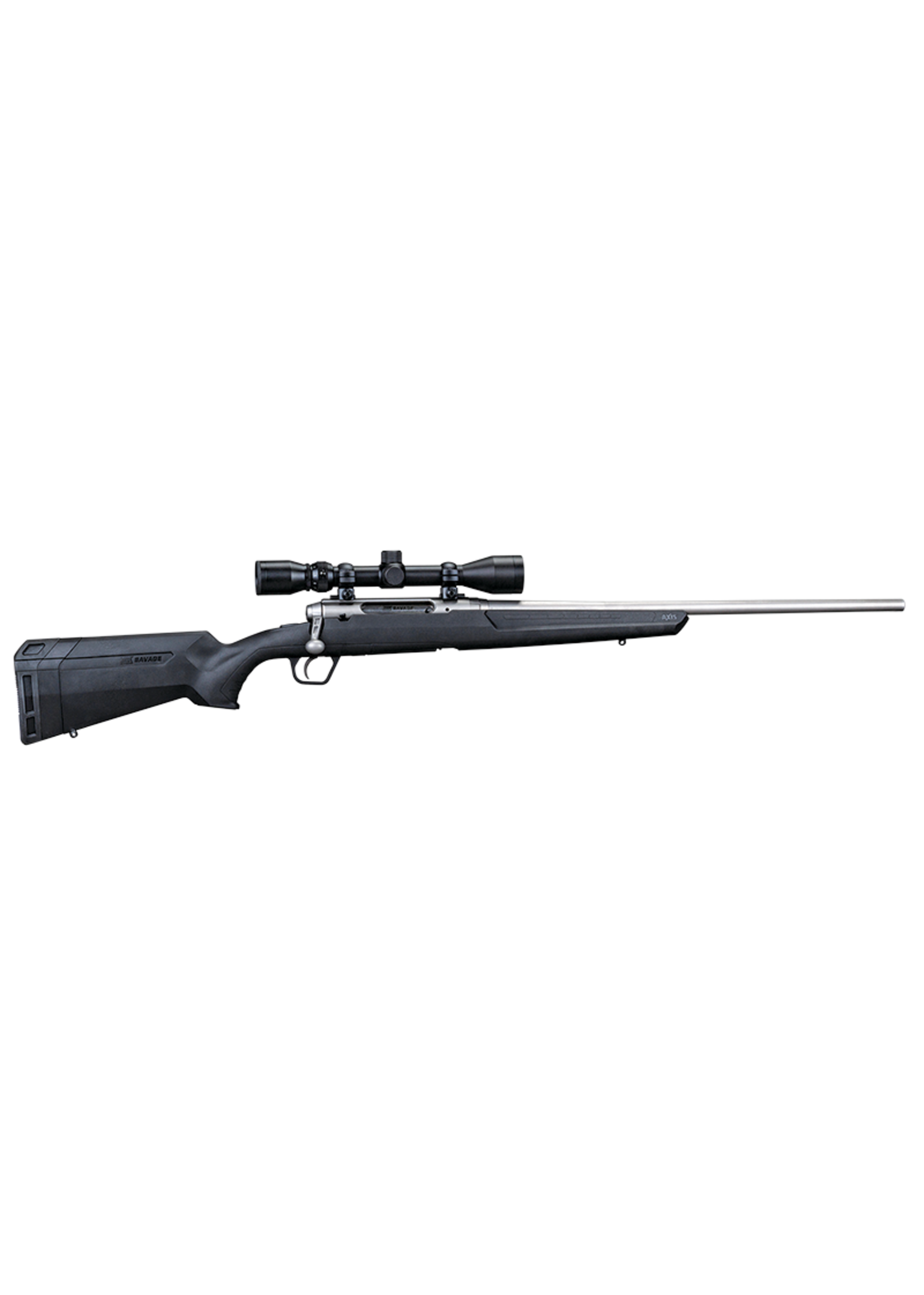 SAVAGE SAVAGE AXIS XP STAINLESS BOLT-ACTION 243 WIN 22" STAINLESS BARREL SYNTHETIC STOCK W/ 3-9X40 SCOPE #57288