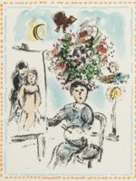 Marc Chagall Marc Chagall "The Painter with a Candlestick"