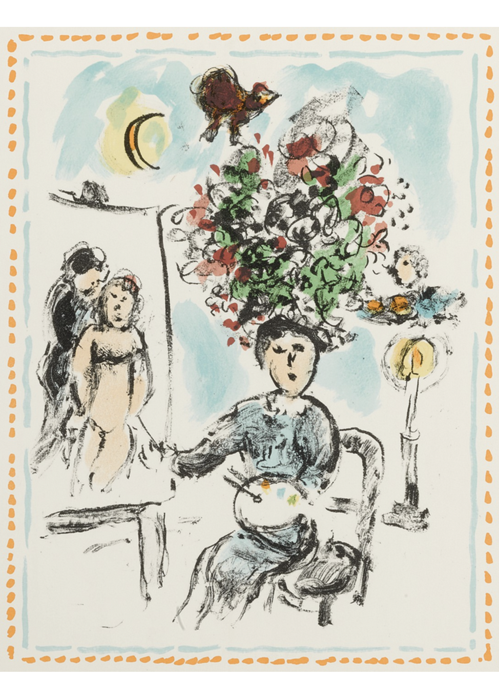 Marc Chagall Marc Chagall "The Painter with a Candlestick"