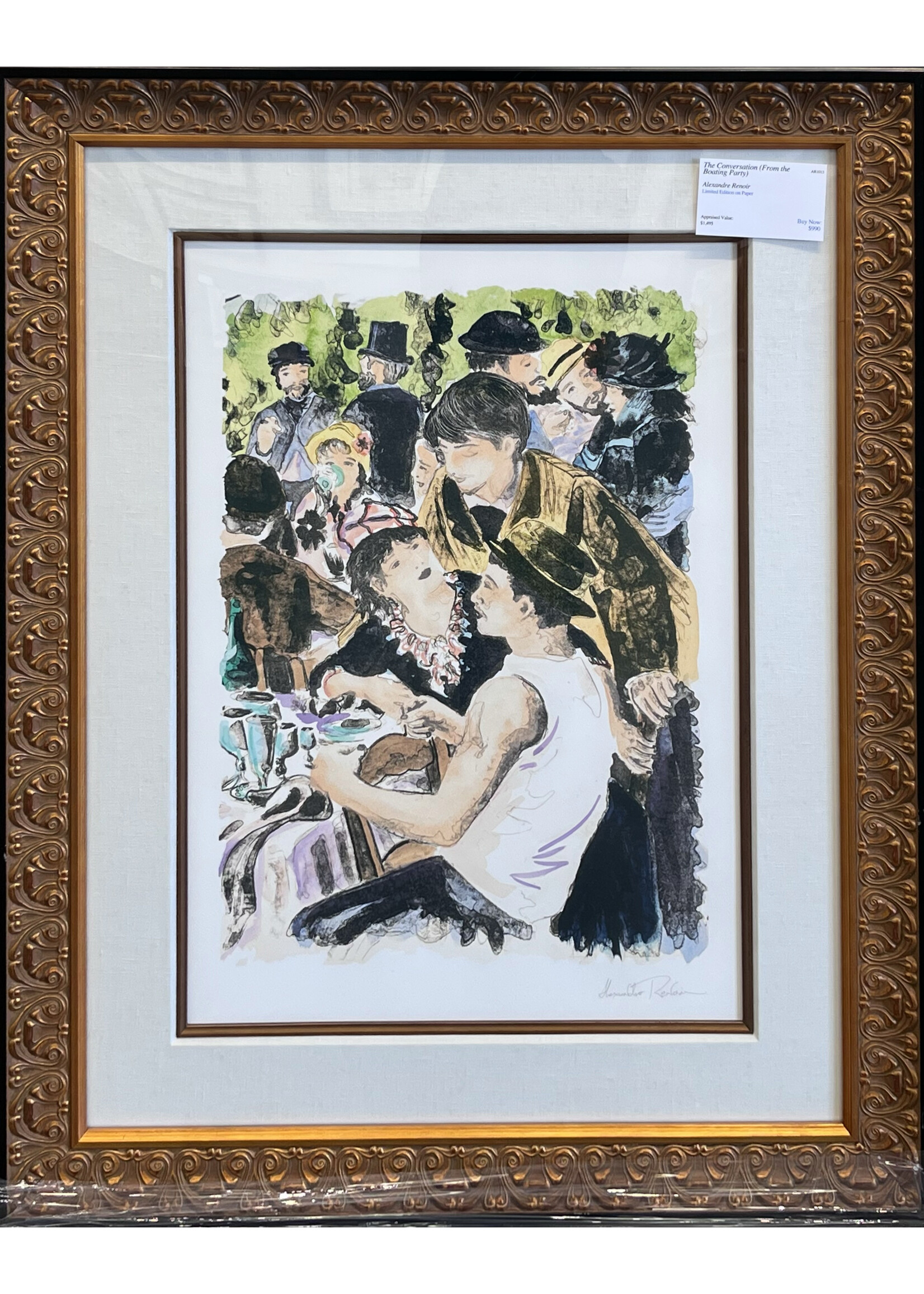 Alexandre Renoir Alexandre Renoir "The Conversation (From the Boating Party)"