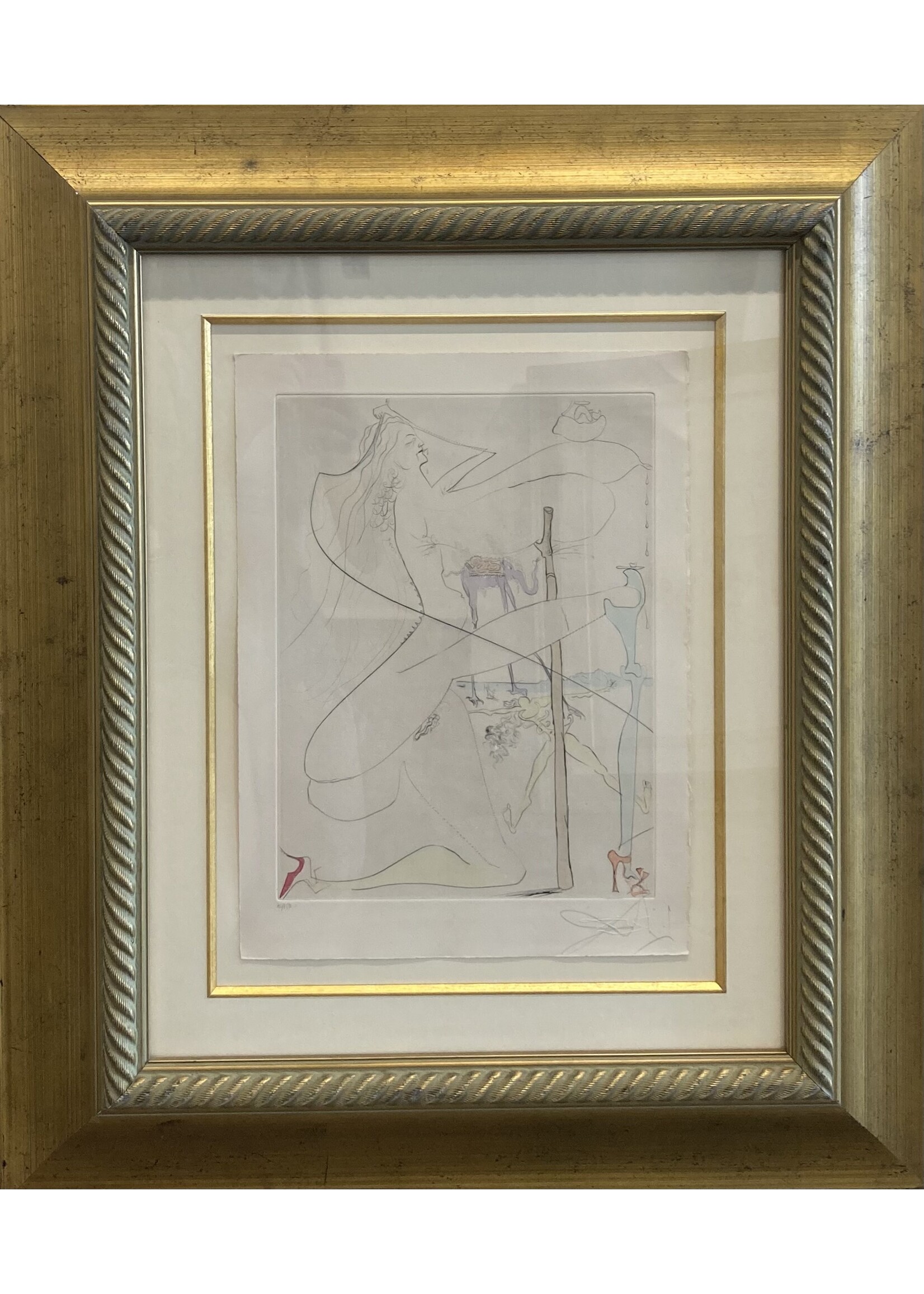 Salvador Dali Salvador Dali "Venus in Furs: Woman with Crutch"