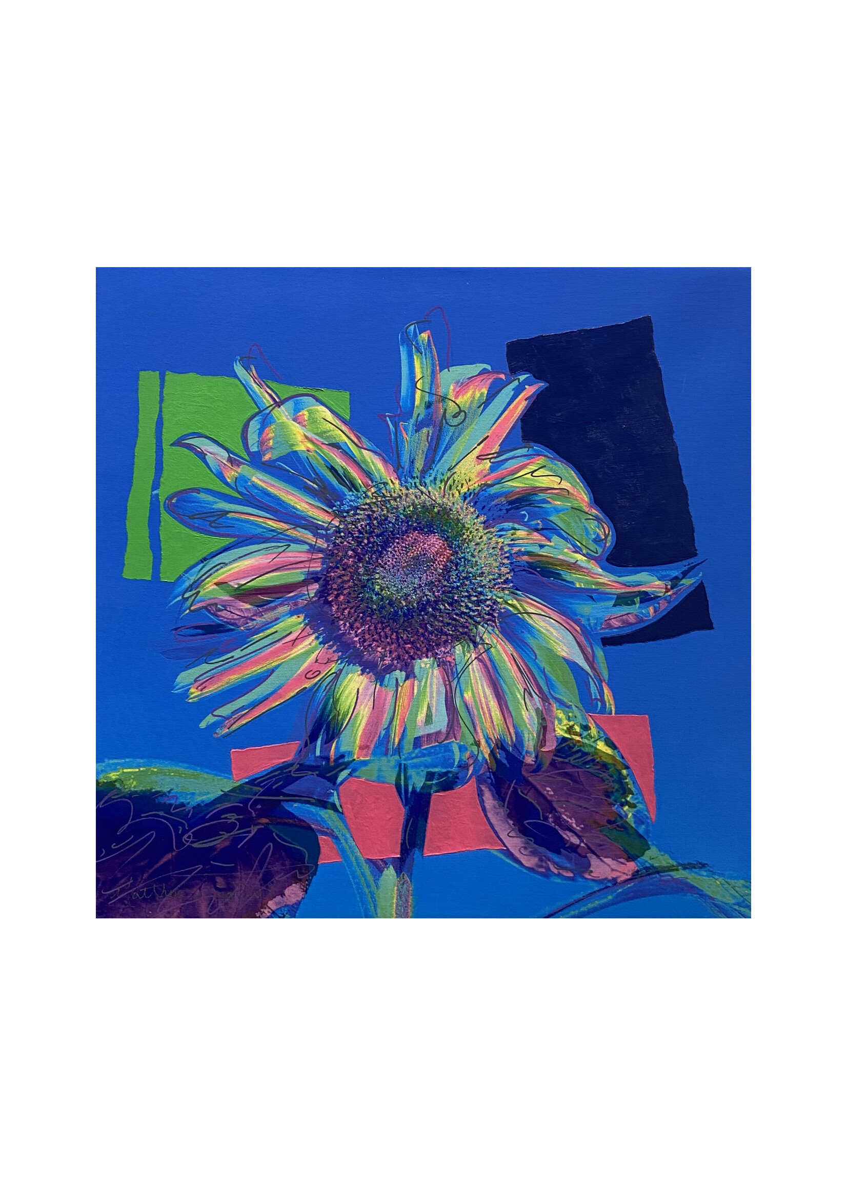 Matthew Winghart Matthew Winghart "Sunflower on Blue"