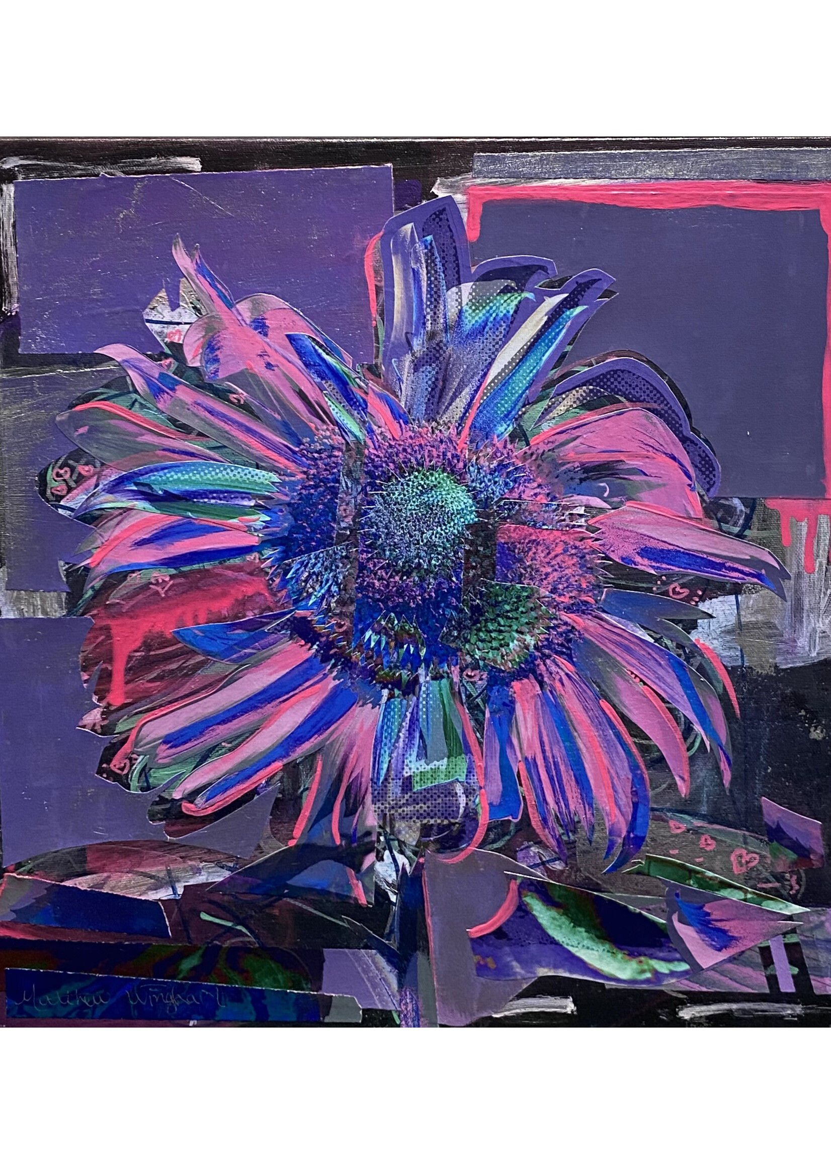 Matthew Winghart Matthew Winghart "Sunflower with Torn Paper"