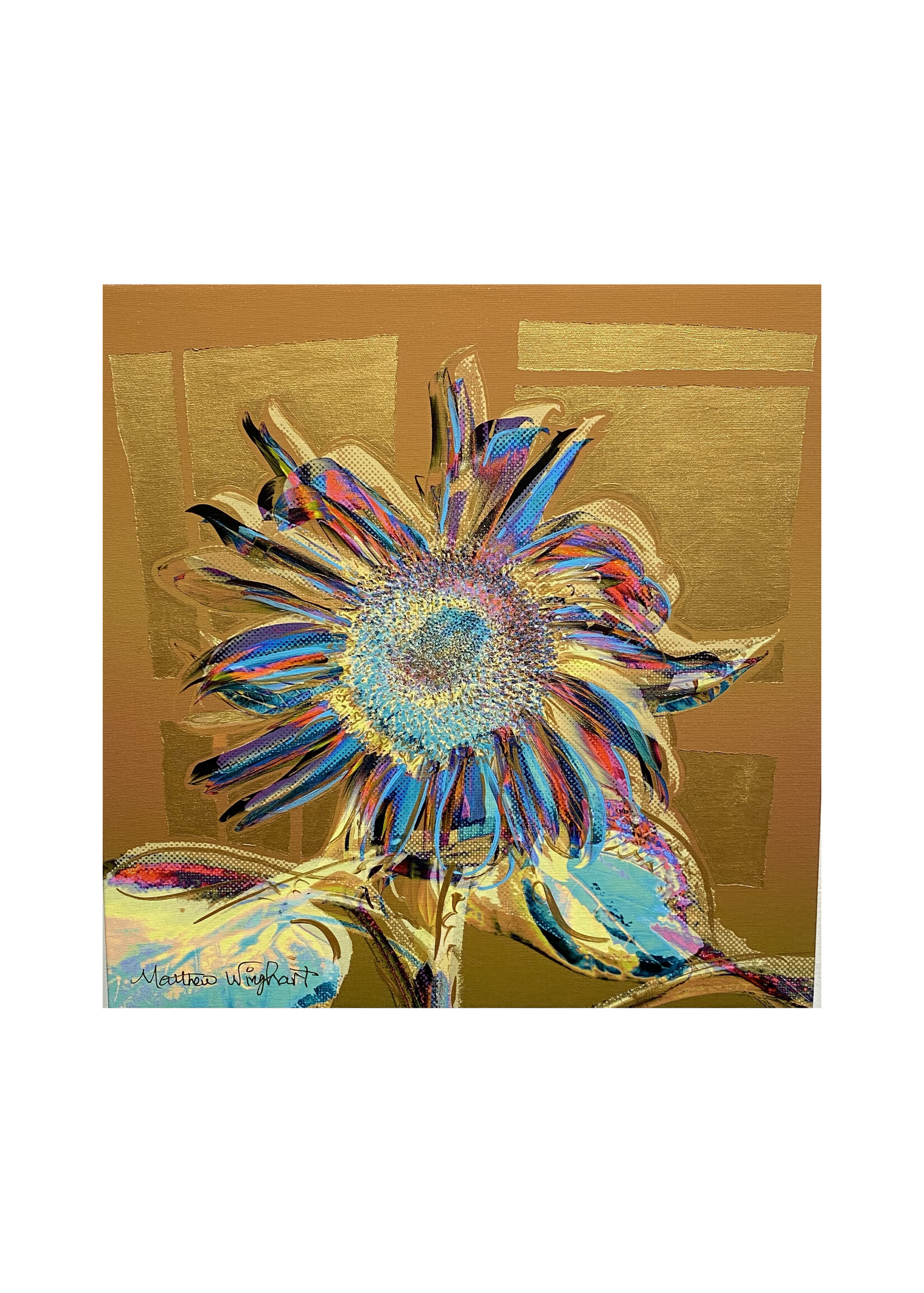 Matthew Winghart Matthew Winghart "Sunflower on Gold"