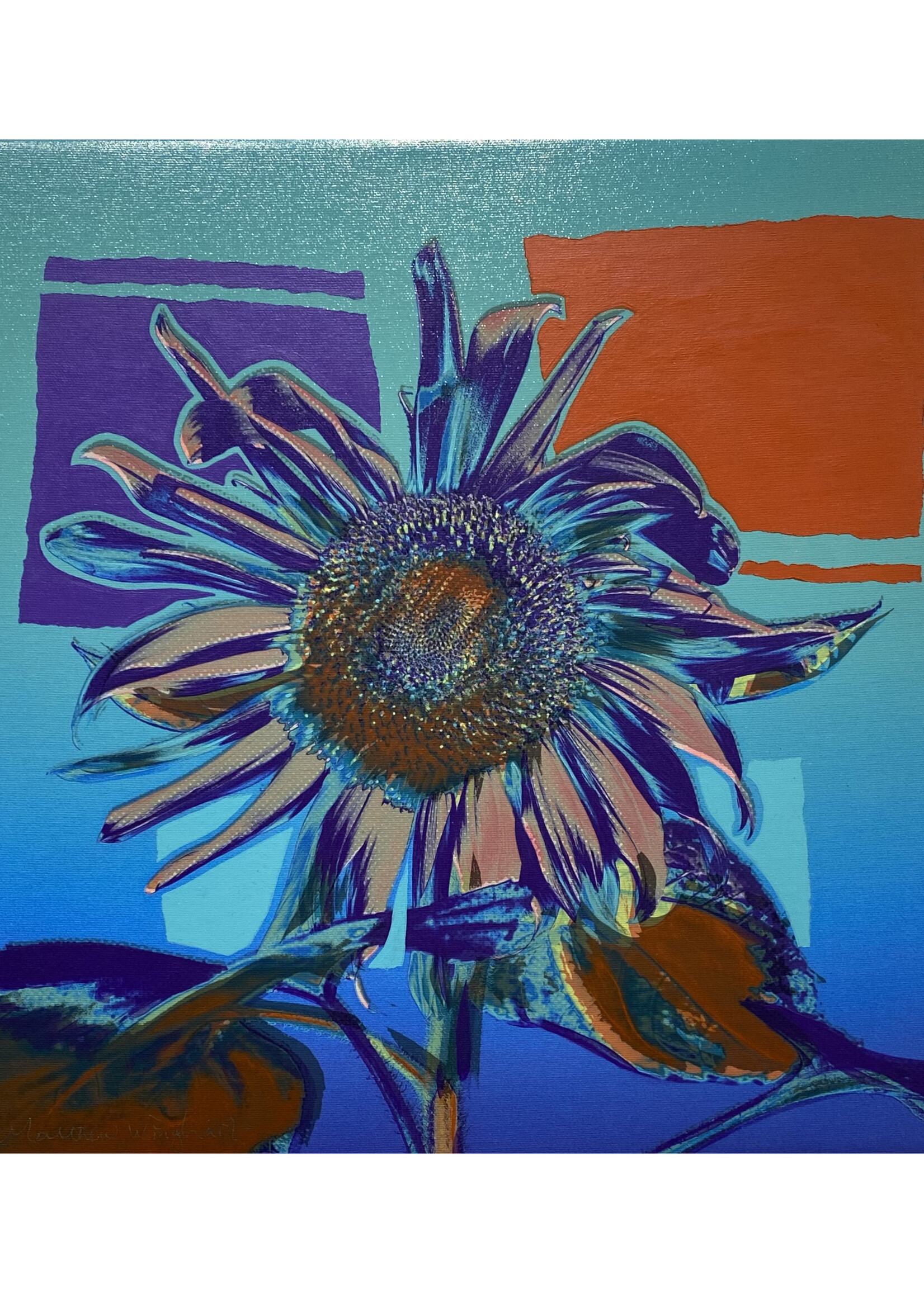 Matthew Winghart Matthew Winghart "Sunflower on Turquoise"
