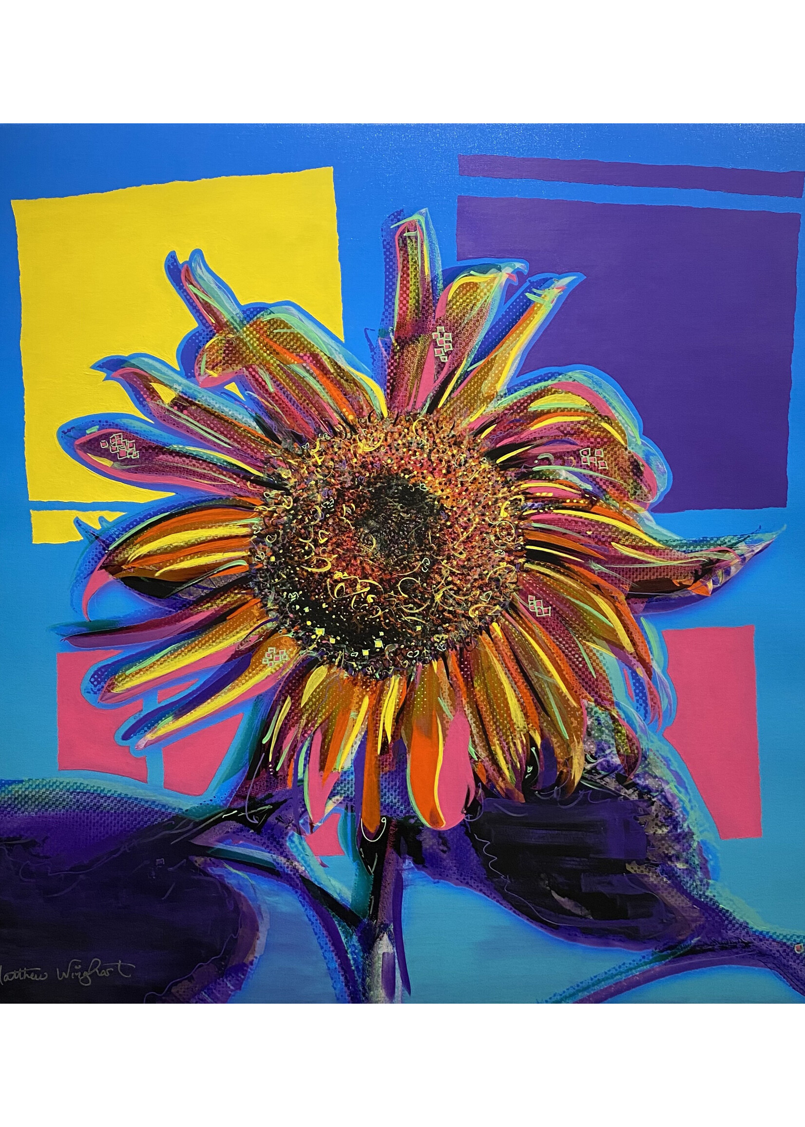 Matthew Winghart Matthew Winghart "Sunflower on Blue"