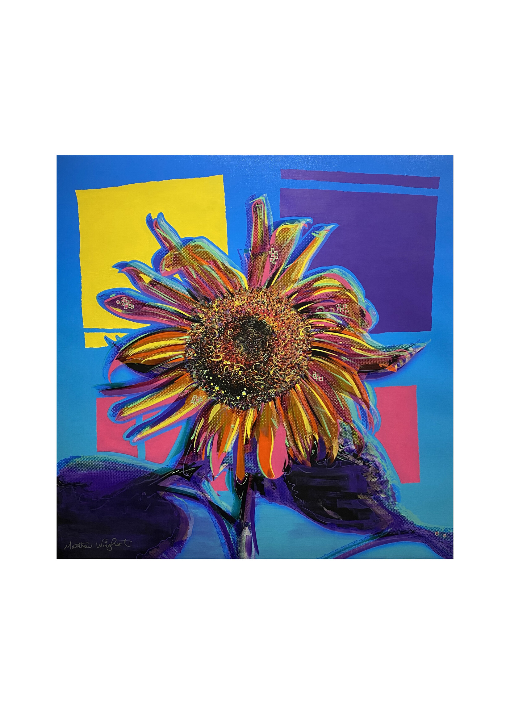 Matthew Winghart Matthew Winghart "Sunflower on Blue"