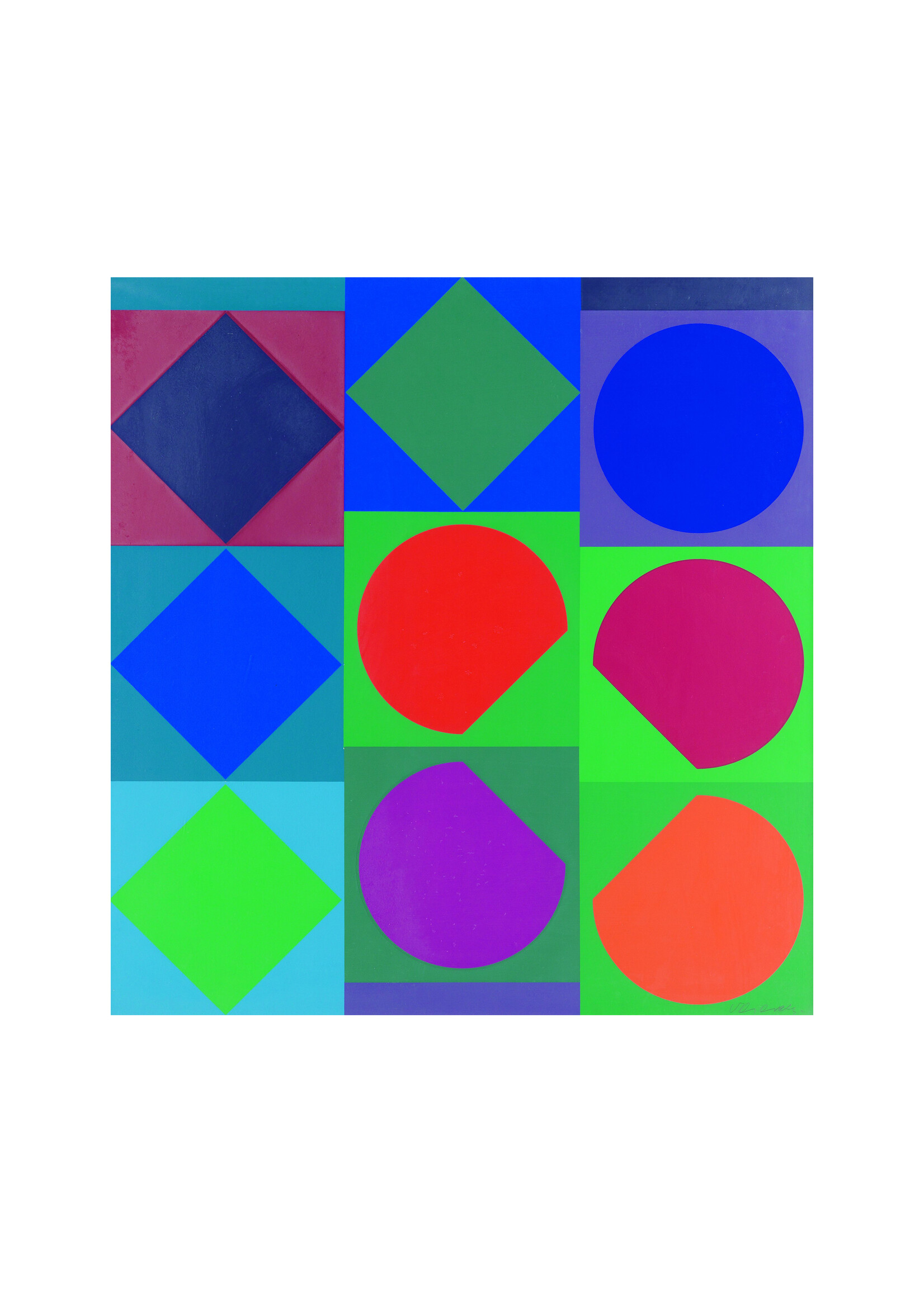 Victor Vasarely Victor Vasarely "Hommage à l'Hexagone, 1969"
