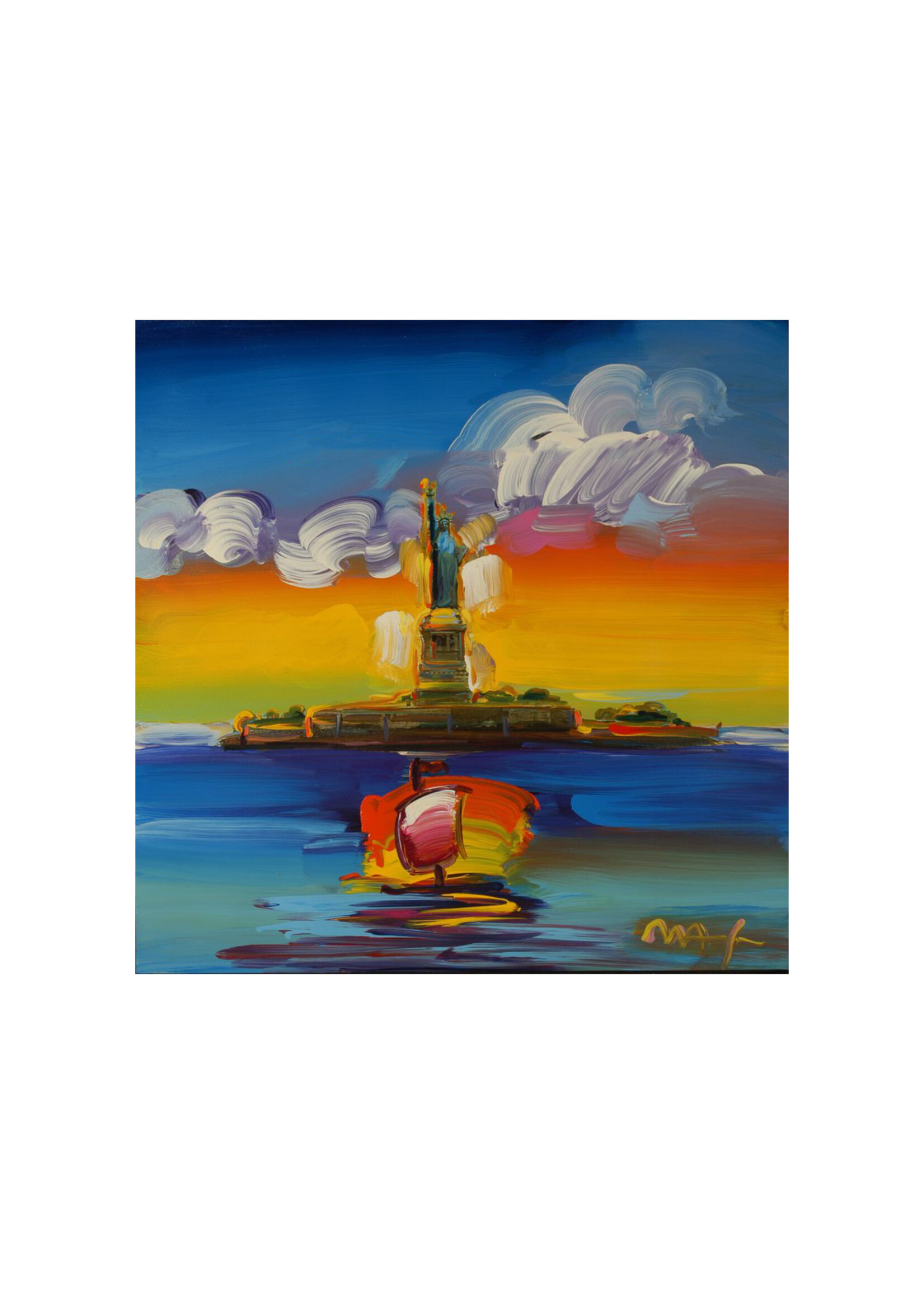 Peter Max Peter Max "Governor's Island with Sailboat"