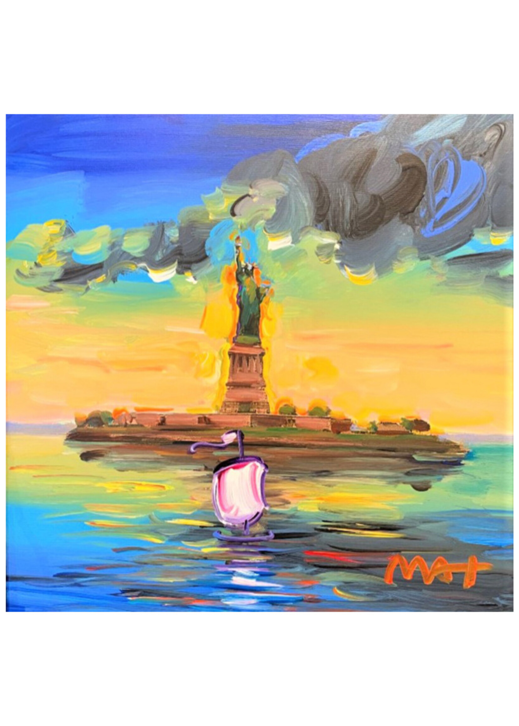 Peter Max Peter Max "Governor's Island with Sailboat"