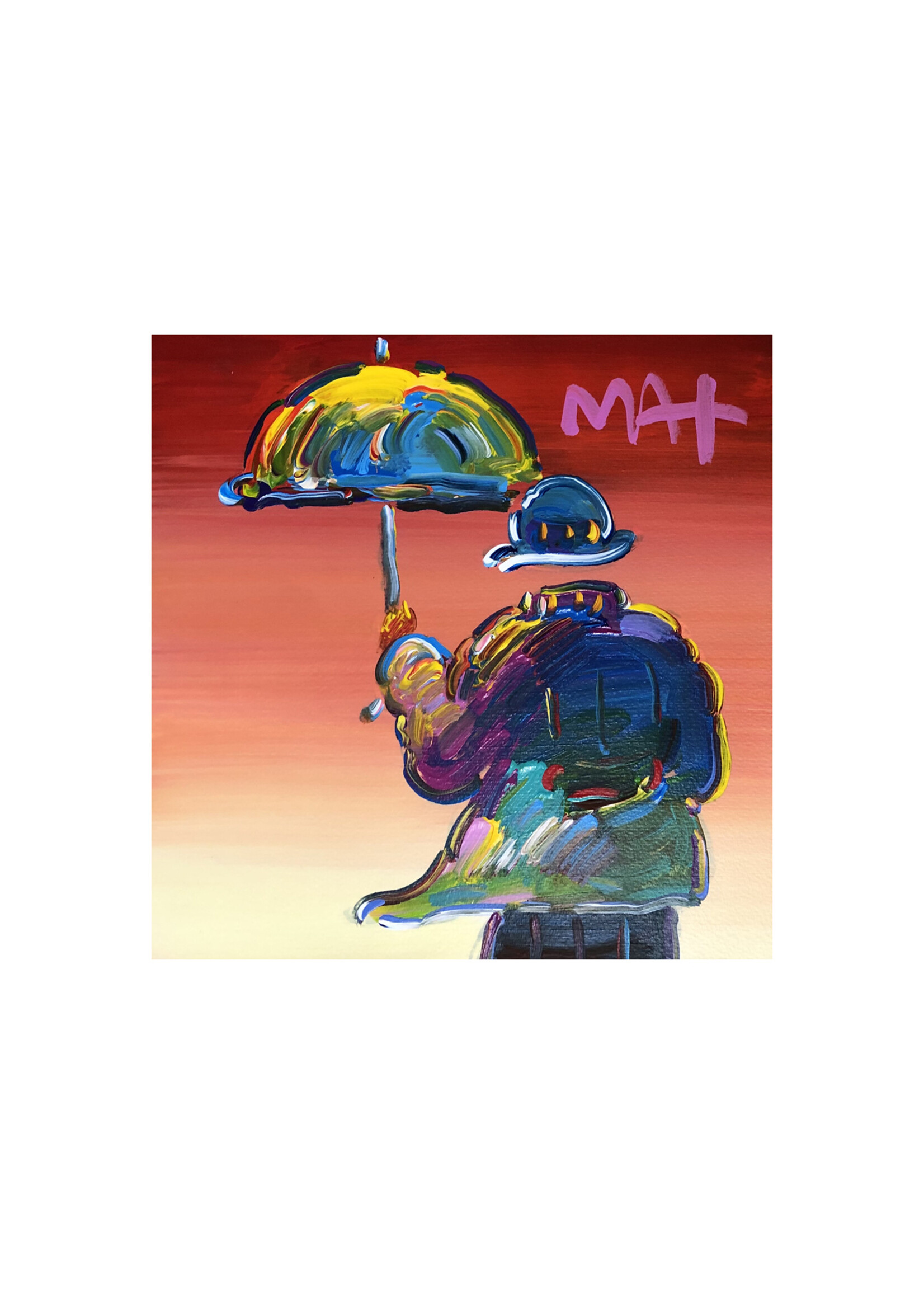 Peter Max Peter Max "Umbrella Man on Red"
