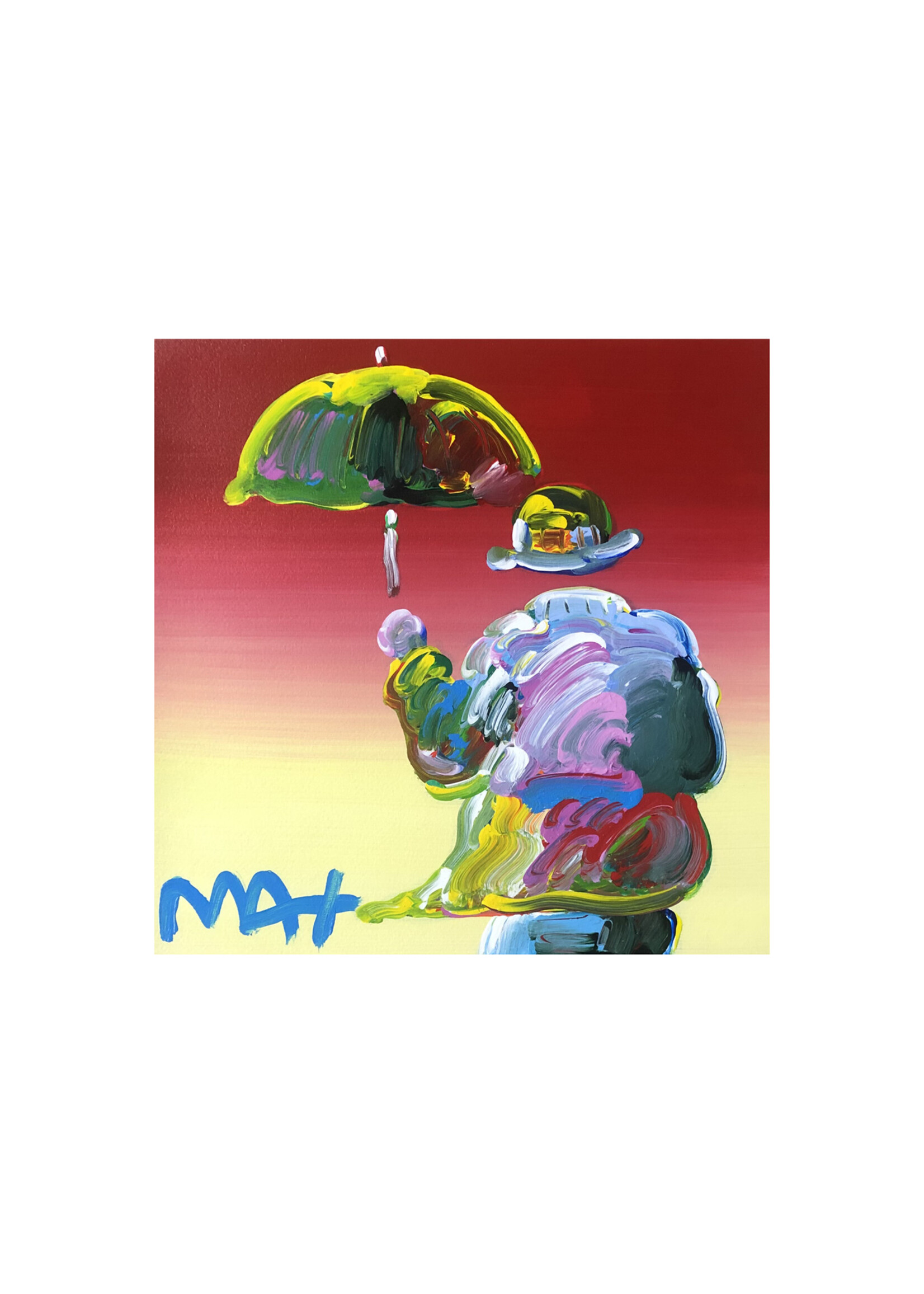 Peter Max Peter Max "Umbrella Man on Red"