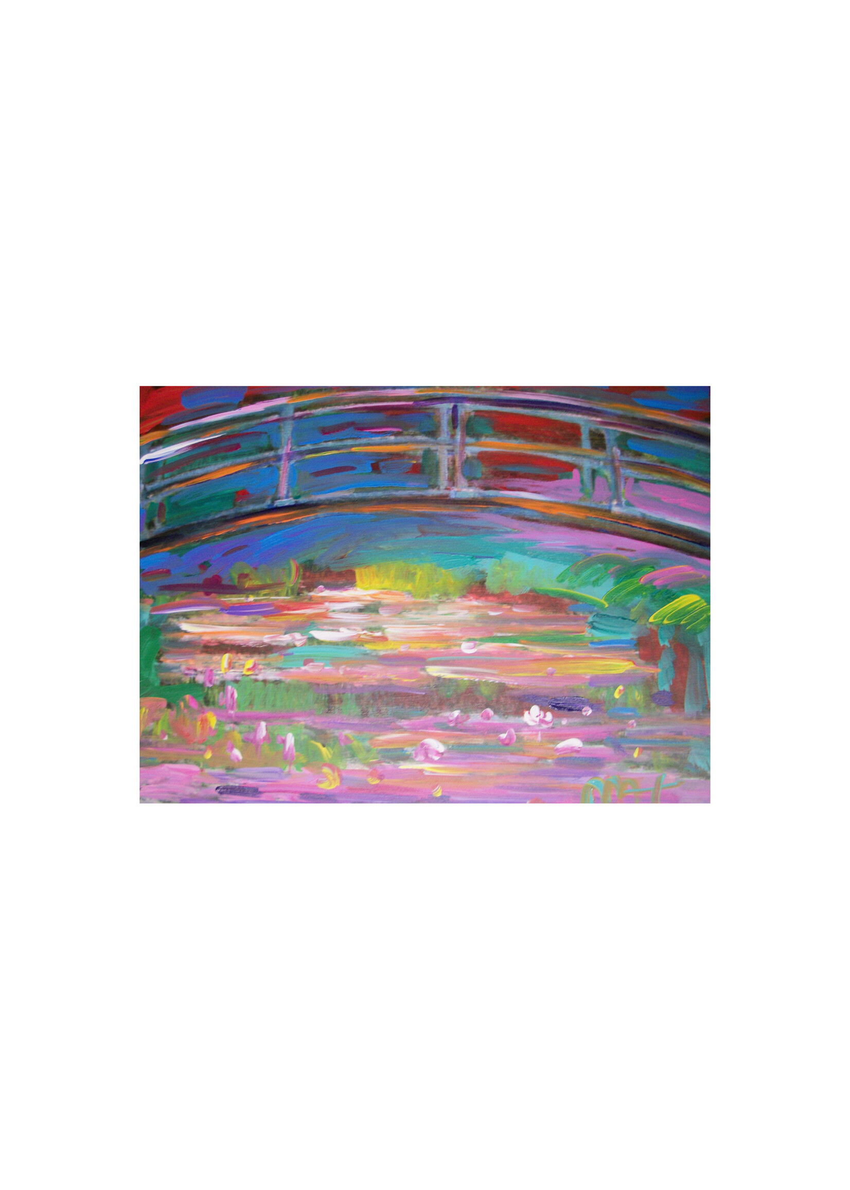 Peter Max Peter Max "Homage to Monet: Japanese Bridge"