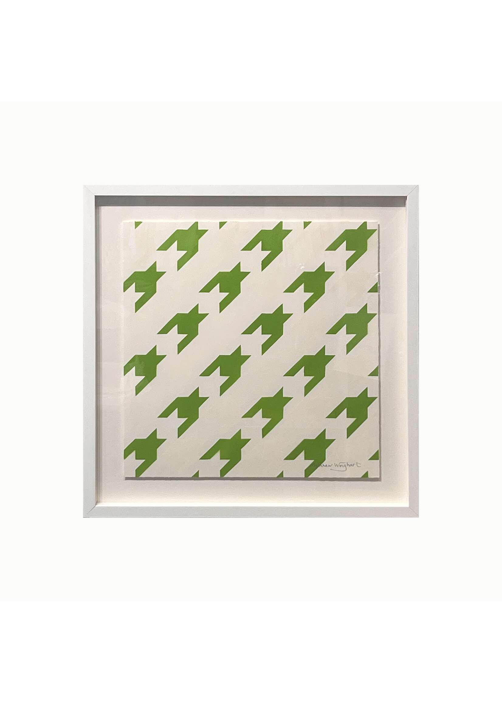 Matthew Winghart Matthew Winghart "White and Green Houndstooth"