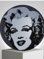 Porcelain Plate Black Marilyn Andy Warhol