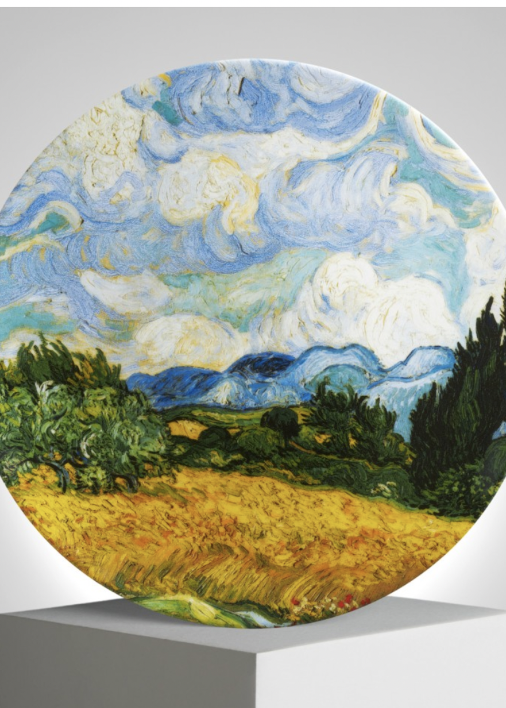 "Wheat Field with Cypresses" after Van Gogn