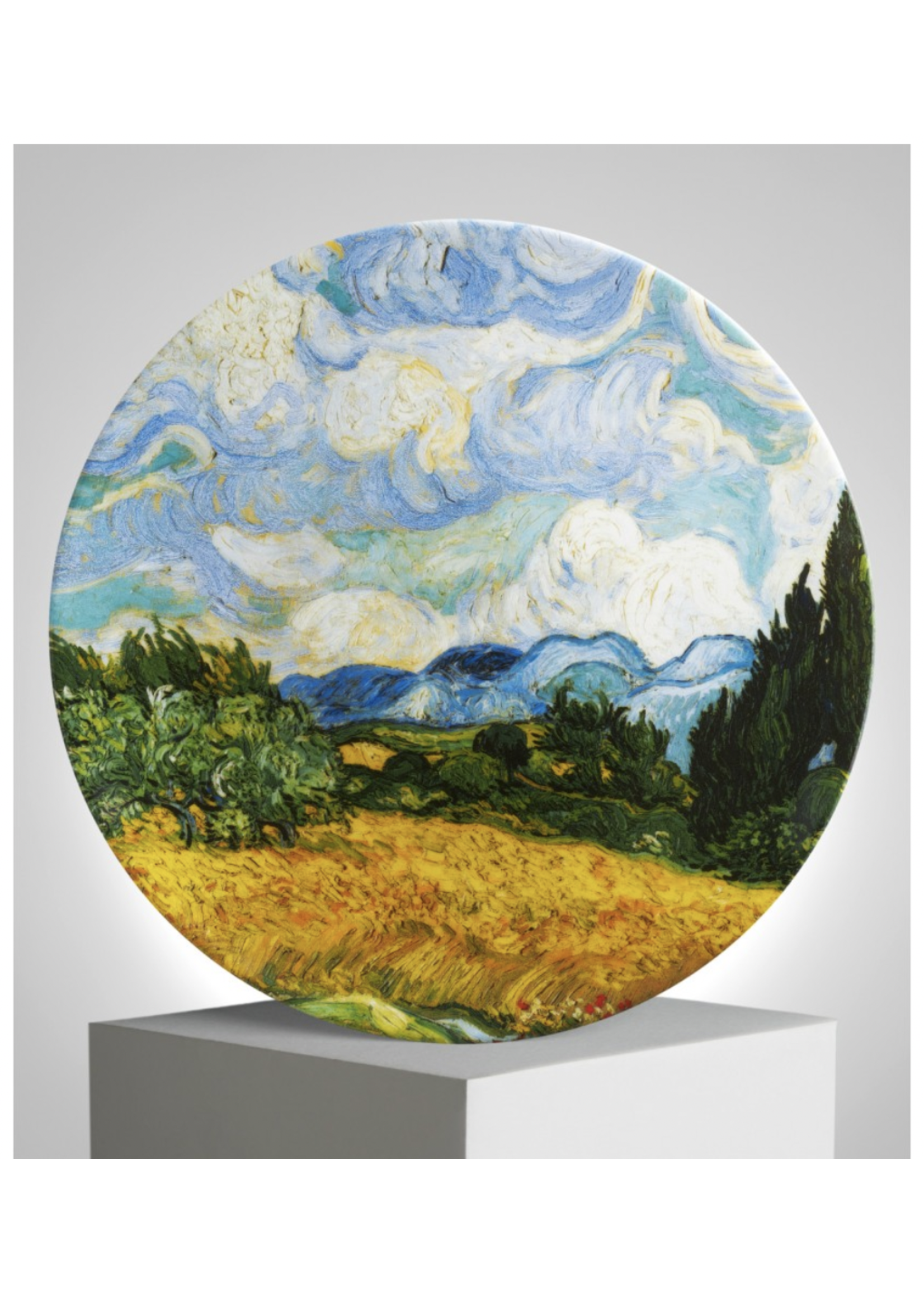 "Wheat Field with Cypresses" after Van Gogn