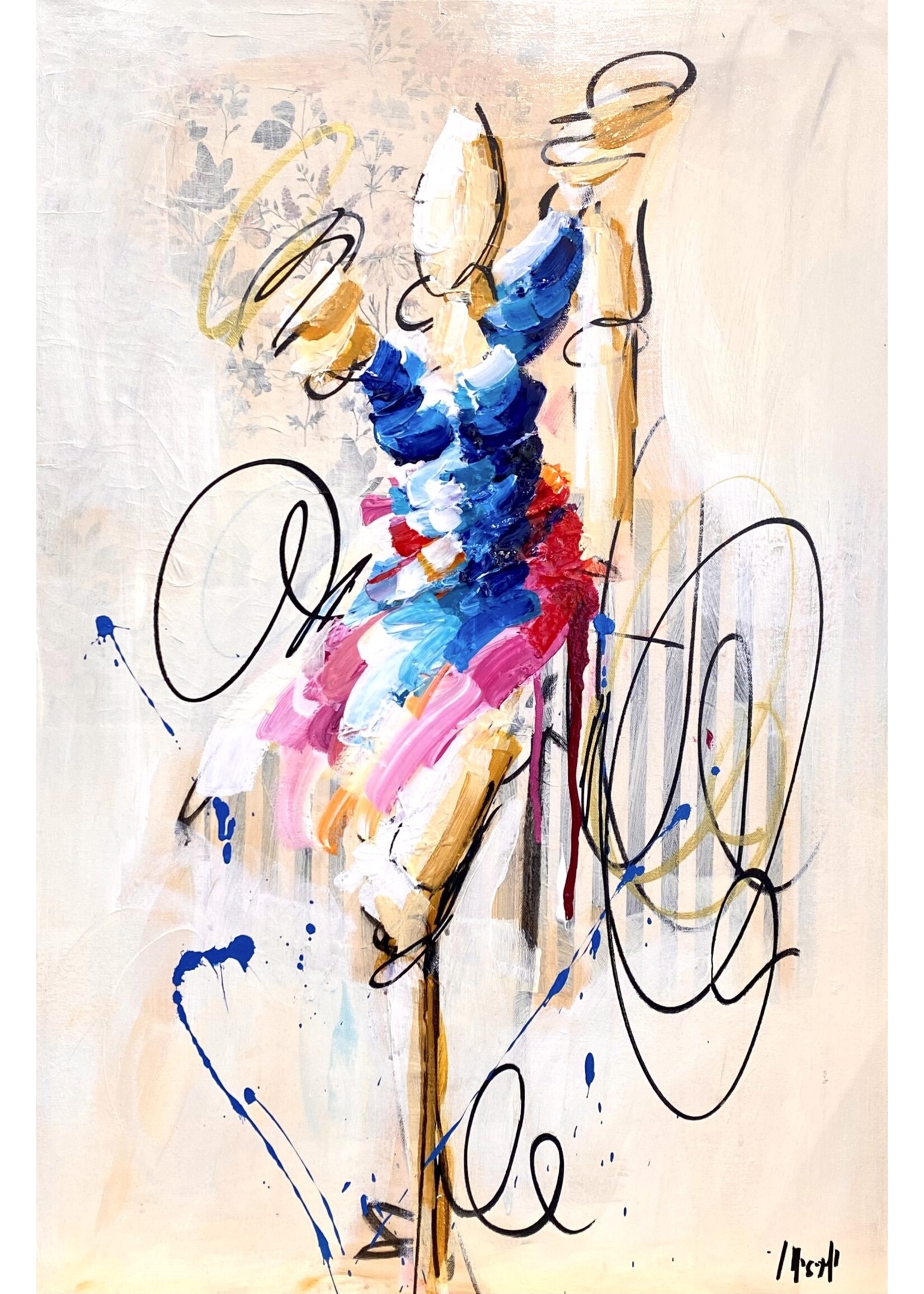 Ash Almonte Turquoise, Red, Pink figure