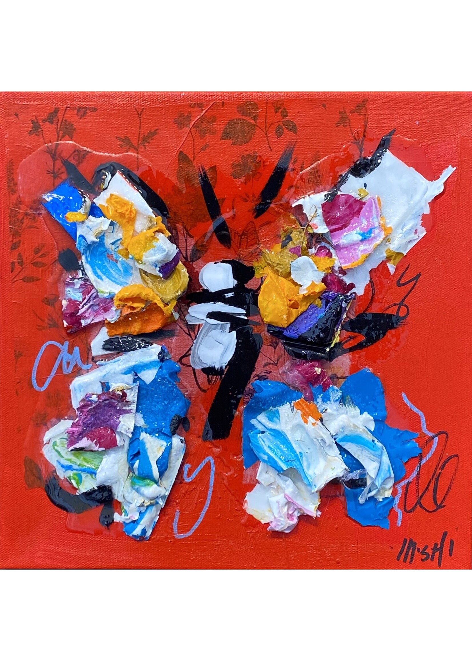 Ash Almonte Butterfly on Red