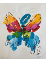 Ash Almonte Sunset Butterfly With Turquoise Swirl