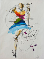 Ash Almonte Sunset Figure On Paper