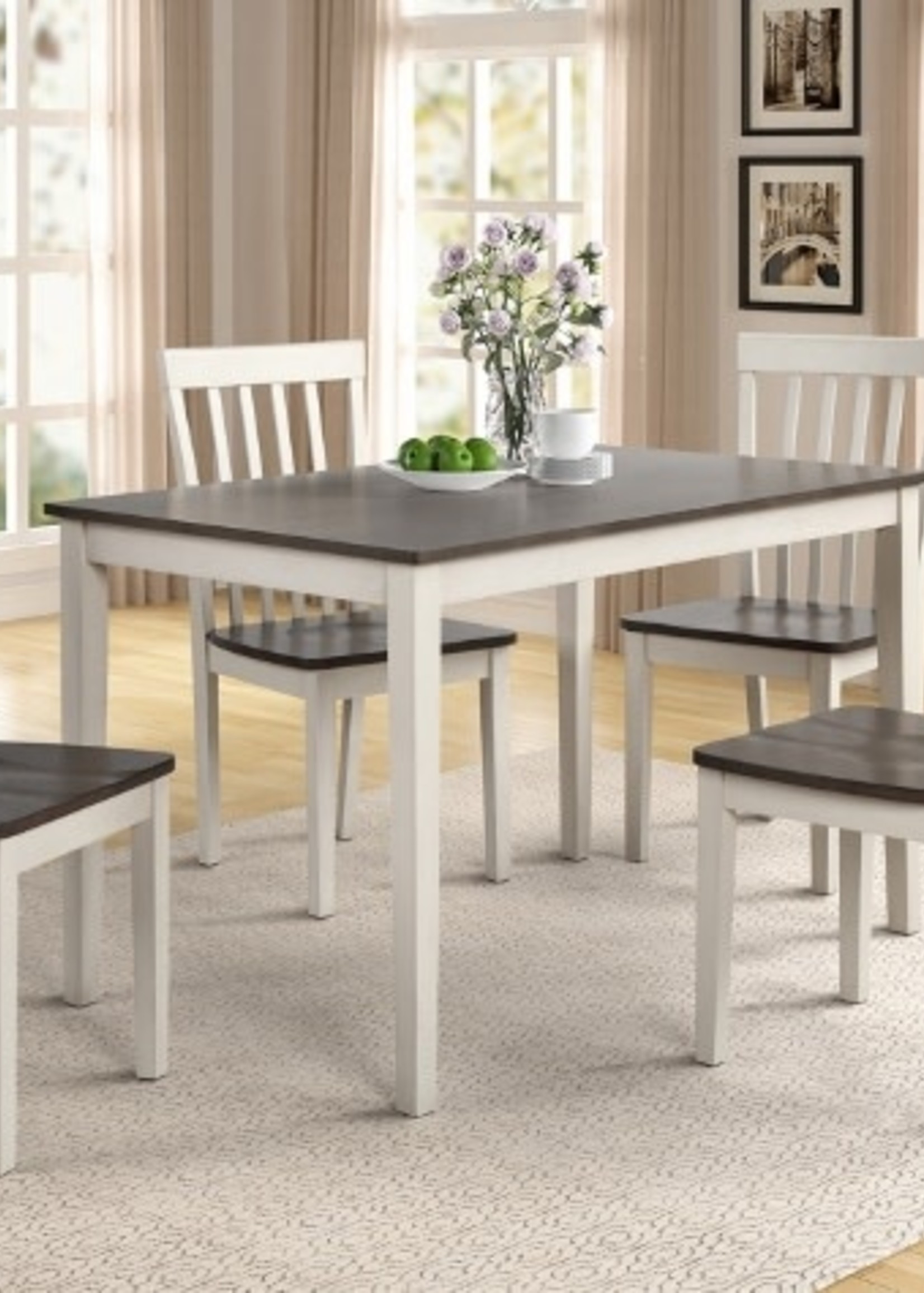 Crown Mark CROWN MARK BRODY 5-PK DINETTE WHT/GREY