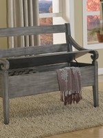 Crown Mark CROWN MARK KENNEDY STORAGE BENCH GRAY