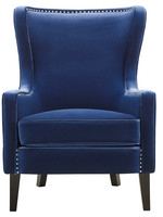 Steve Silver SS ROSCO VELVET ACCENT CHAIR BLUE