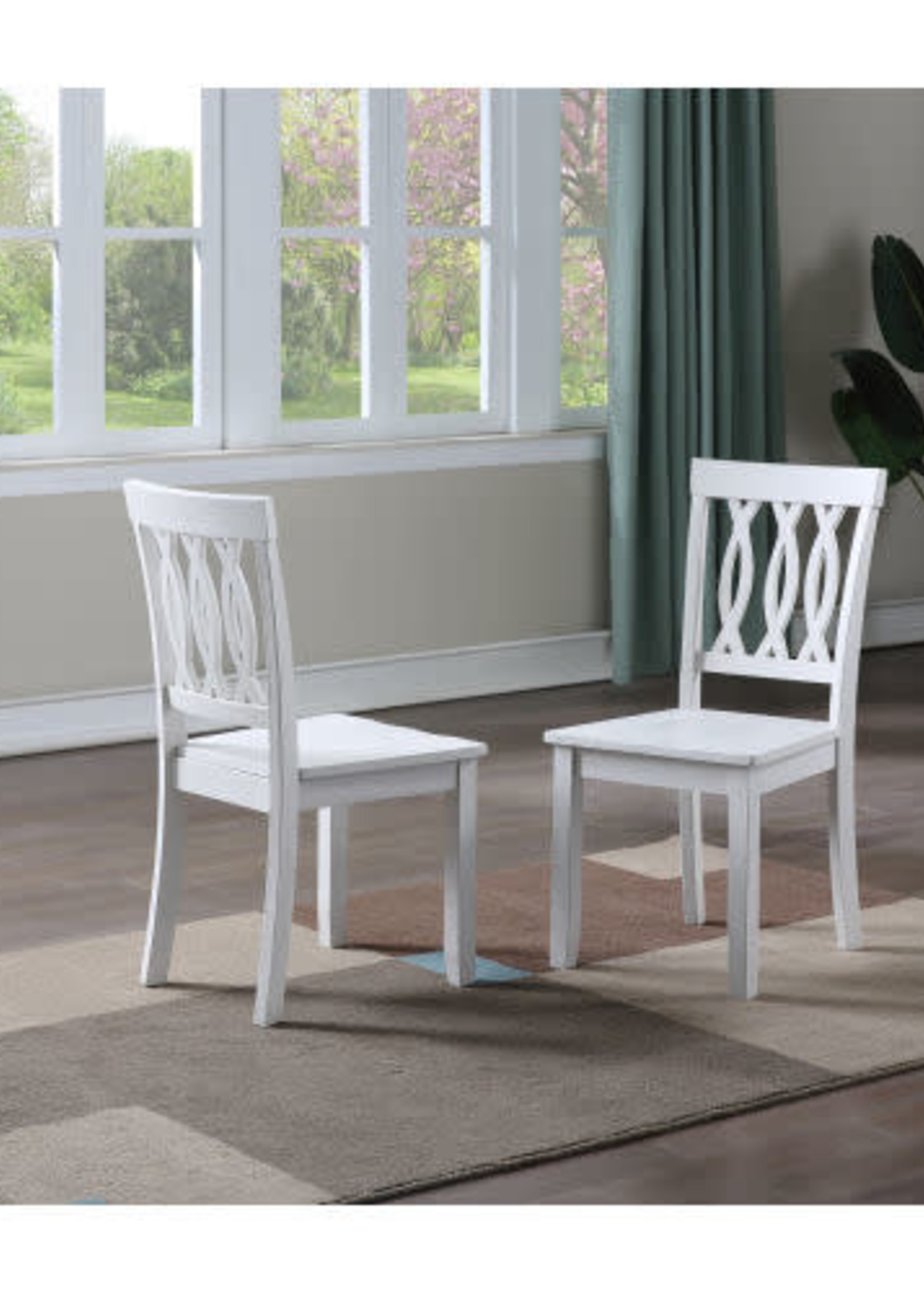 Steve Silver Naples Side Chair, White