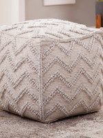 Steve Silver KENZARI ZIGZAG HANDWOVEN POUF