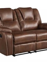 Steve Silver Katrine Manual Reclining Loveseat, Brown