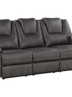 Steve Silver Katrine Manual Reclining Sofa, Charcoal